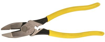 Klein Tools 823660 D213-9NE-CR 9-Inch High Leverage Side Cutting and Connector Crimping Plier