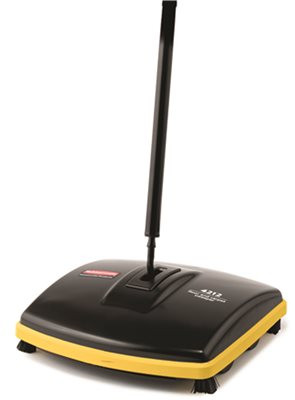 Rubbermaid RCP421288BK Commercial Galvanized Steel Floor and Carpet Sweeper, 9.5-Inch Length x 8-Inch Width x 44-Inch Height, Black (FG421288BLA)