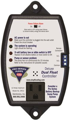 GLENTRONICS 110607 , Inc. PHCC Pro Series Deluxe Dual Float Controller