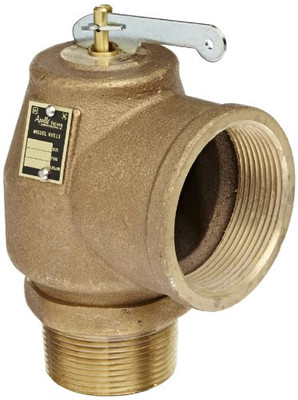 CONBRACO 15239 Apollo Valve 13-214 Series Bronze Safety Relief Valve, ASME Steam, 15 psi Set Pressure, 1-1/2" x 2" NPT Male x Female.