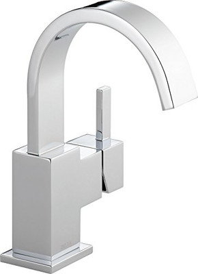 Delta 553LF-GPM Faucet Faucet Vero, Single Handle Centerset Bathroom Faucet, Chrome