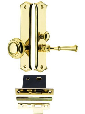 Deltana SDL688CR003  Solid Brass Classic Mortise Screen Door Lock Lifetime Polished Brass