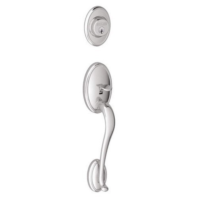 SCHLAGE F92WKF625  Polished Chrome F-Series Wakefield Exterior Dummy Handle (Interior Side Sold Separately) F92-WKF.