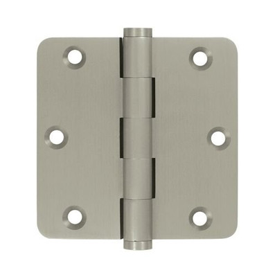 Deltana DSB35R415  3.5 x 3.5 x 0.25 in. Radius Hinges, Satin Nickel - Solid Brass - 30 Case - Pack of 2