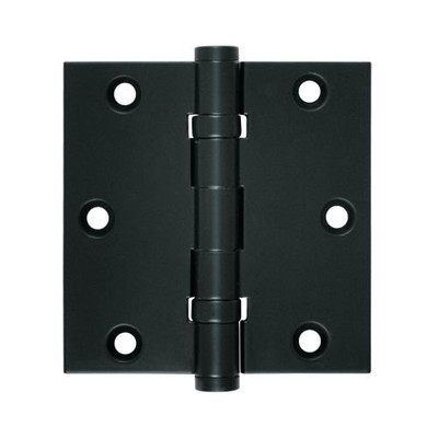 Deltana DSB35B19  3.5 x 3.5 in. Square Ball Bearings Hinge, Black - Solid Brass - 30 Case - Pack of 2