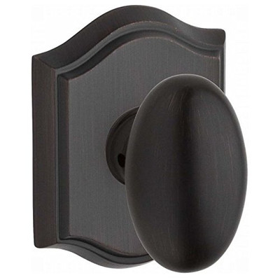Baldwin ENELLTAR112 Reserve Entry Ellipse Knob and Traditional Arch Rose Venetian Bronze Finish