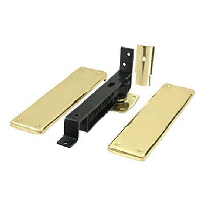 Deltana DASH95U3  Double Action Solid Brass Spring Hinge with Solid Brass Cover Plates