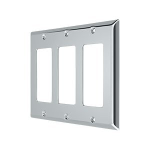 Deltana SWP4740U26 SWP4740 Triple GFI Switch Plates, Polished Chrome