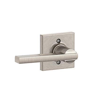 SCHLAGE F170LAT619COL F170 LAT 619 COL Collins Trim Latitude Non-turning Lever, Satin Nickel