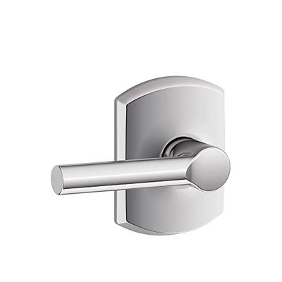 SCHLAGE F10BRW625GRW F10 BRW 625 GRW Greenwich Collection Broadway Hall and Closet Passage Lever, Bright Chrome