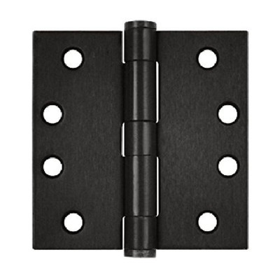 Deltana S44HD10B 4 in. x 4 in. Heavy Duty Square Steel Hinge - Pair (Set of 10) (Heavy Duty - Oil Rubbed Bronze)