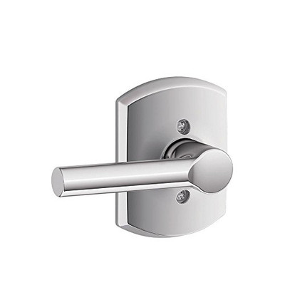 SCHLAGE F170BRW625GRW F170 BRW 625 GRW Greenwich Collection Broadway Decorative Dummy Lever, Bright Chrome