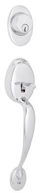 SCHLAGE F92PLY625 F92-PLY Plymouth Dummy Exterior Handleset from the F-Series, Polished Chrome