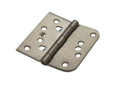 Deltana S44058TT10B-RH  4" x 4" 5/8" Radius Corner Plain Bearing Mortise Hinge - Pair.