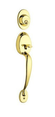 SCHLAGE F92PLY505 F92-PLY Plymouth Dummy Exterior Handleset from the F-Series, Lifetime Polished Brass