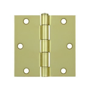 Deltana S35U4-R 3.5 in. x 3.5 in. Residential Square Steel Hinge - Pair (Set of 10) (Brushed Brass)
