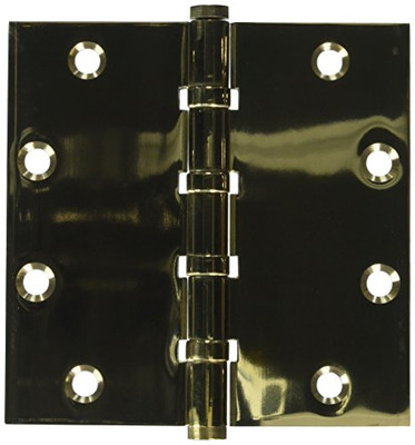 Deltana DSB55B3-UNL  5 x 5 in. Square Hinges, Unlacquered Bright Brass - Solid Brass - 30 Case - Pack of 2