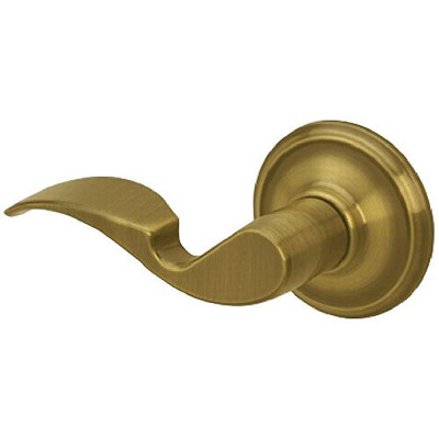 SCHLAGE F170AVA609LH  Avanti Left Hand Dummy Lever, Antique Brass