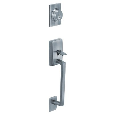 SCHLAGE F92CEN626 F92-CEN Century Dummy Exterior Handleset from the F-Series, Satin Chrome