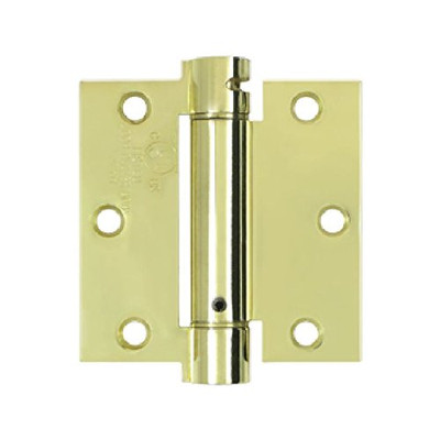 Deltana DSH35U3 3.5 in. x 3.5 in. Single Action Steel Spring Hinge (Set of 10) (Polished Brass)