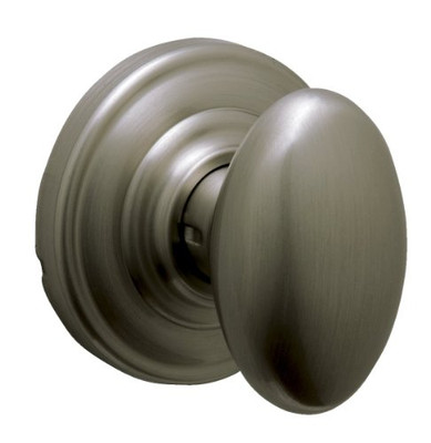 SCHLAGE F10SIE620AND Siena Passage Knob, Andover Rose, Antique Pewter