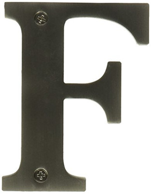 Deltana RL4F-15 4 in. Solid Brass Residential Letter (Set of 10) (F - Satin Nickel)