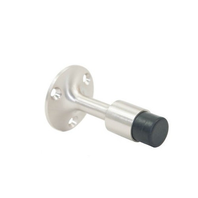 IVES WS44715 WS447 Brass or Aluminum Wall Door Stop with Drywall Mounting Holes 3 11/16", Satin Nickel
