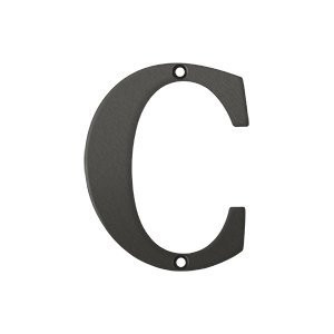 Deltana RL4C-10B 4 in. Solid Brass Residential Letter (Set of 10) (C - Oil Rubbed Bronze)