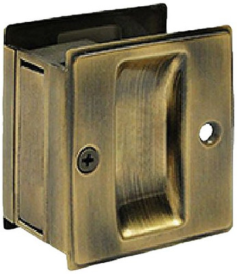 Deltana SDP25U5 2.5 in. x 2.75 in. Solid Brass Passage Pocket Lock (Set of 10) (Antique Brass)