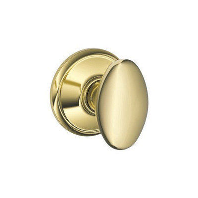 SCHLAGE F10SIE505 F10 SIE 505 16-080 10-027 Siena Hall and Closet Knob, Bright Brass