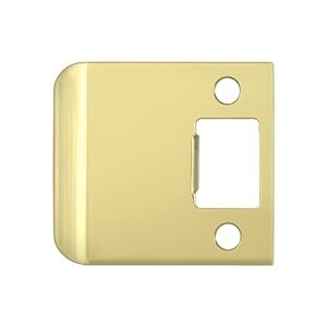 Deltana SPE250U3 SPE250 2-1/2" x 2-1/4" Extended Lip Strike Plate, Polished Brass
