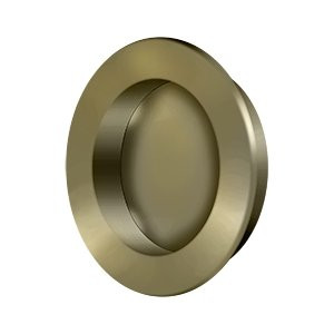 Deltana FP238U5  Flush Pulls, Solid Brass Flush Pull , Round, HD, 2 3/8", Solid Brass In Antique Brass