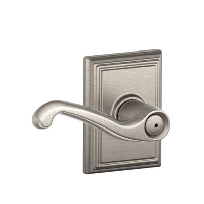 SCHLAGE F40FLA619ADD  Addison Collection Flair Privacy Lever, Satin Nickel