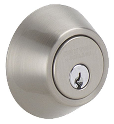 SCHLAGE JD60619 Dexter by  Single-Cylinder Deadbolt, Satin Nickel