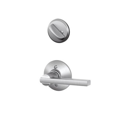 SCHLAGE F59LAT626 F59 LAT 626 Latitude Interior Lever with Deadbolt, Brushed Chrome (Interior Half Only)