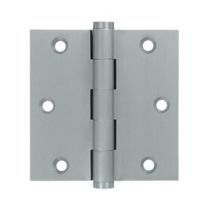 Deltana DSB3526D  Plain Bearing 3.5" x 3.5" Solid Brass Square Corner Plain Bearing Mortise Hinge - Pair