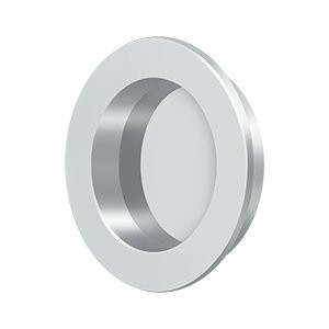 Deltana FP238U26  Flush Pulls, Solid Brass Flush Pull , Round, HD, 2 3/8", Solid Brass In Polished Chrome