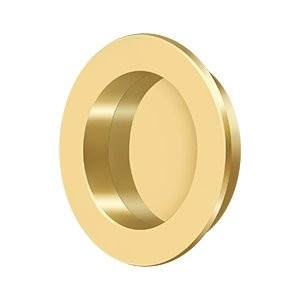 Deltana FP238CR003  Flush Pulls, Solid Brass Flush Pull , Round, HD, 2 3/8", Solid Brass In Lifetime Polished Brass