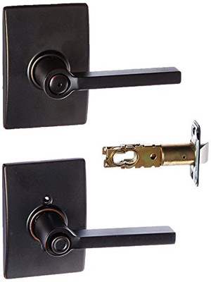 SCHLAGE F10CHP716 F10 CHP 716 16-080 10-027 Champagne Hall and Closet Lever, Aged Bronze