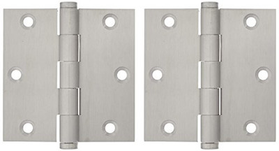 Deltana DSB3515-R DSB3515A-R Residential Solid Brass 3 1/2-Inch x 3 1/2-Inch Square Hinge