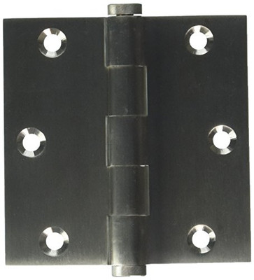 Deltana DSB3515 3 1/2 x 3 1/2 Square Corner Hinge, Solid Brass, US15