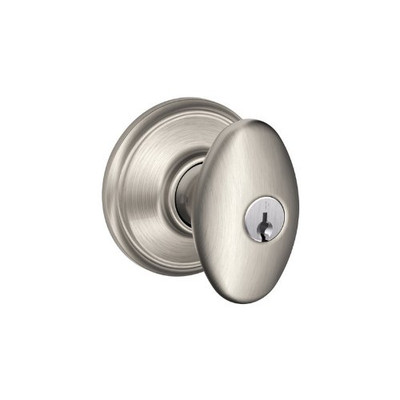 SCHLAGE F80SIE619 F80-SIE Siena Storeroom Door Knob, Satin Nickel