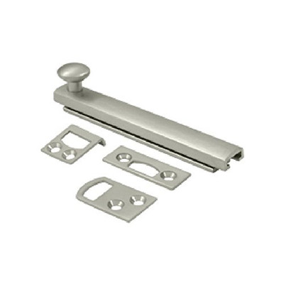 Deltana 4SBCS15 4 in. Heavy Duty Surface Bolt w Concealed Screw (Set of 10) (Satin Nickel)
