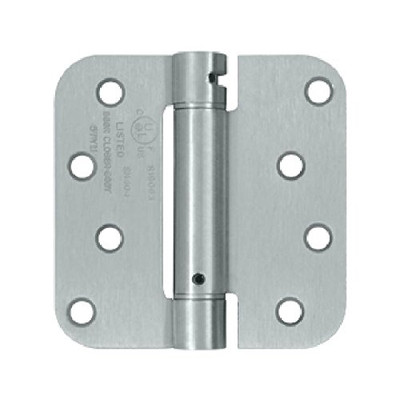 Deltana DSH4R526D (Pack of 2)  Single Action Steel 4-Inch x 4-Inch x 5/8-Inch Spring Hinge