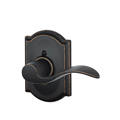 SCHLAGE F170ACC716CAMRH F170 ACC 716 CAM RH Camelot Collection Right Hand Accent Decorative Trim Lever, Aged Bronze