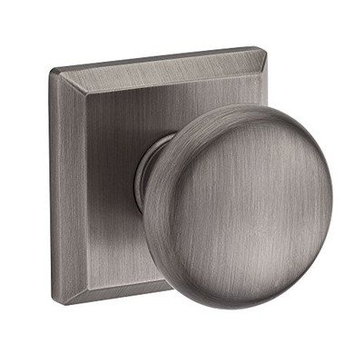 Baldwin HDROUTSR152  Reserve Half Dummy Round with Traditional Square Rose in Matte Antique Nickel Finish