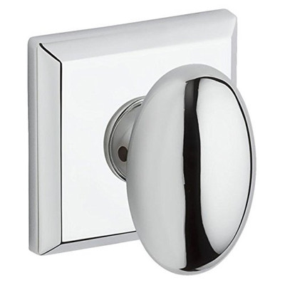 Baldwin PVELLTSR260  Reserve Privacy Ellipse with Traditional Square Rose in Bright Chrome Finish.