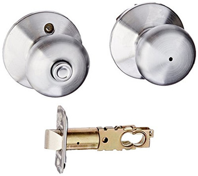SCHLAGE F40PLY626 F40 Plymouth Privacy Lock with 16080 Latch 10027 Strike Satin Chrome Finish
