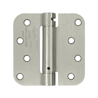 Deltana DSH4R515  Single Action Steel 4-Inch x 4-Inch x 5/8-Inch Spring Hinge