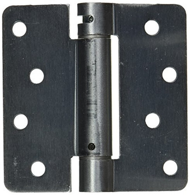 Deltana DSH4R426D 4 in. x 4 in. x 0.25 in. Radius Single Action Steel Spring Hinge (Set of 10) (Brushed Chrome).